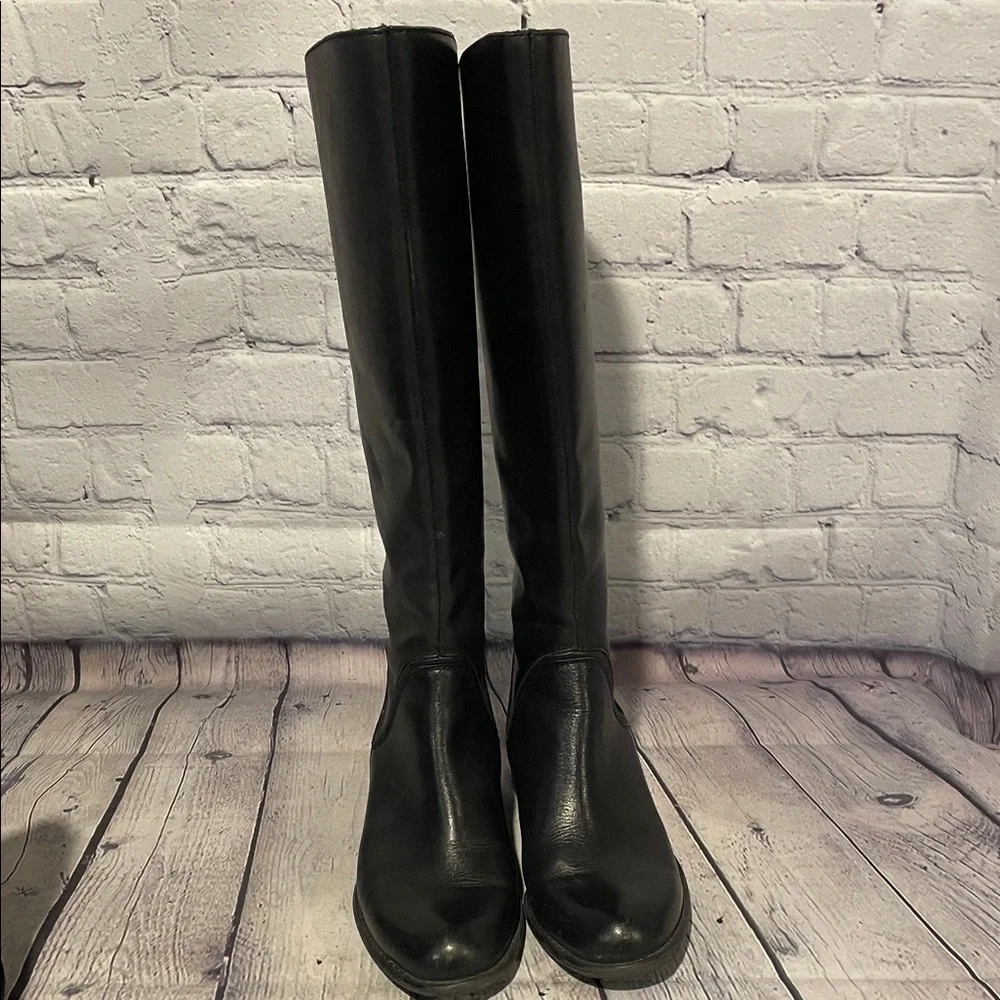 Franco Sarto Black leather Boots Sz 6